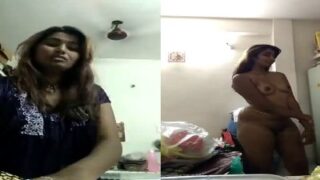 ஸ்ரீலங்கன் பெண் ஷோவ்ஸ் ஹேர் பிக் ஆஸ் அண்ட் முலை